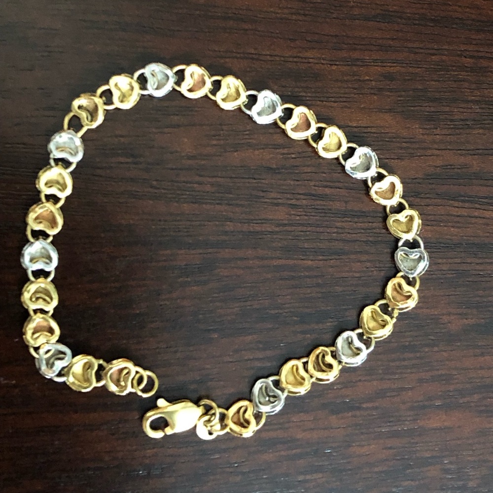 🌸REAL 18K TRICOLOR BRACELET🌸 - Picture 2 of 8